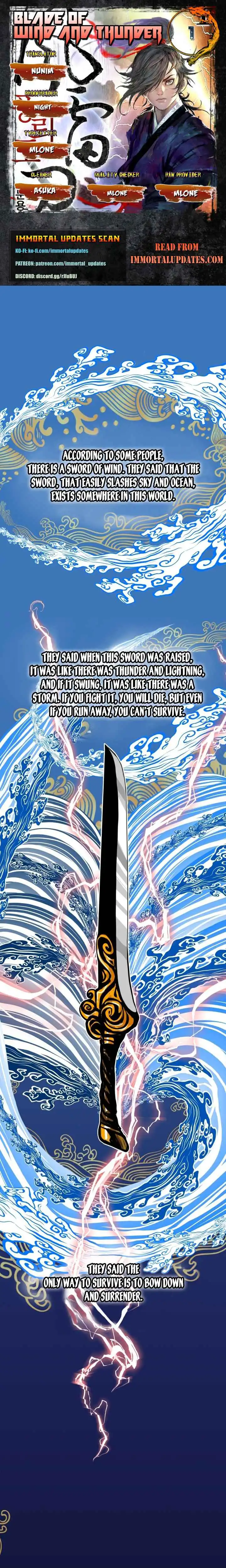 Blade Of Wind And Thunder Chapter 1 1